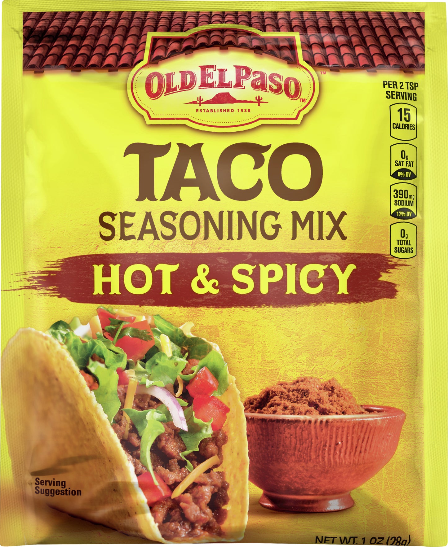 Old El Paso Hot & Spicy Taco Seasoning Mix 1 oz