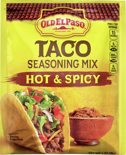 Old El Paso Hot & Spicy Taco Seasoning Mix 1 oz