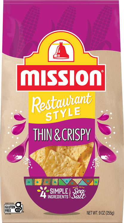 Mission Thin & Crispy Tortilla Chips, 9 oz