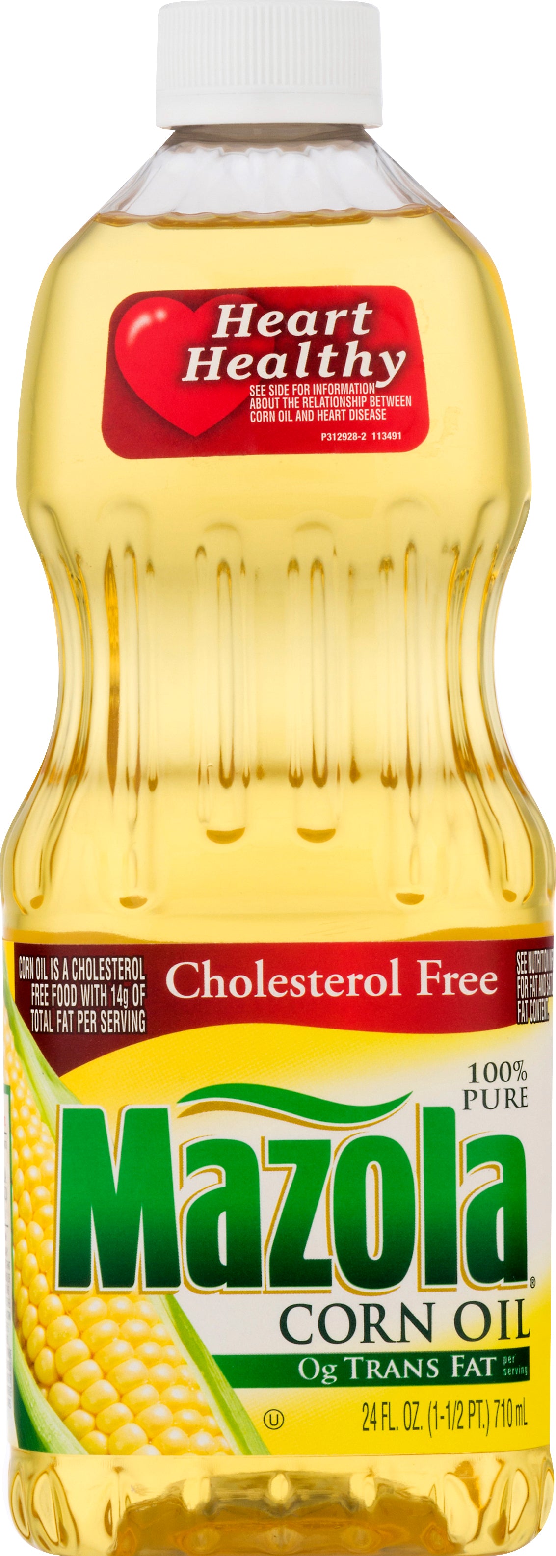 Mazola 100% Pure Cholesterol Free Corn Oil 24 oz