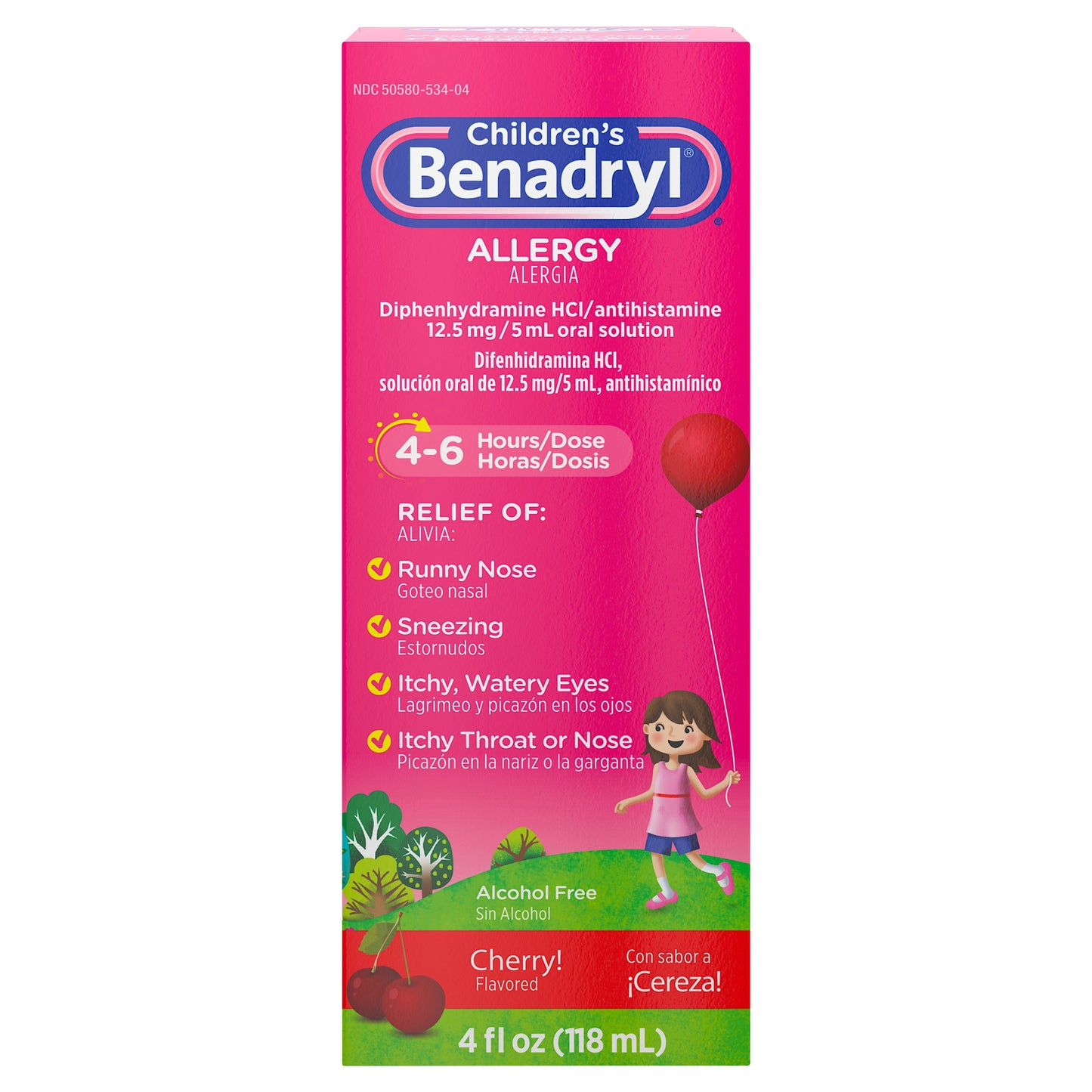 Children's Benadryl Cherry Flavored Allergy 4 oz