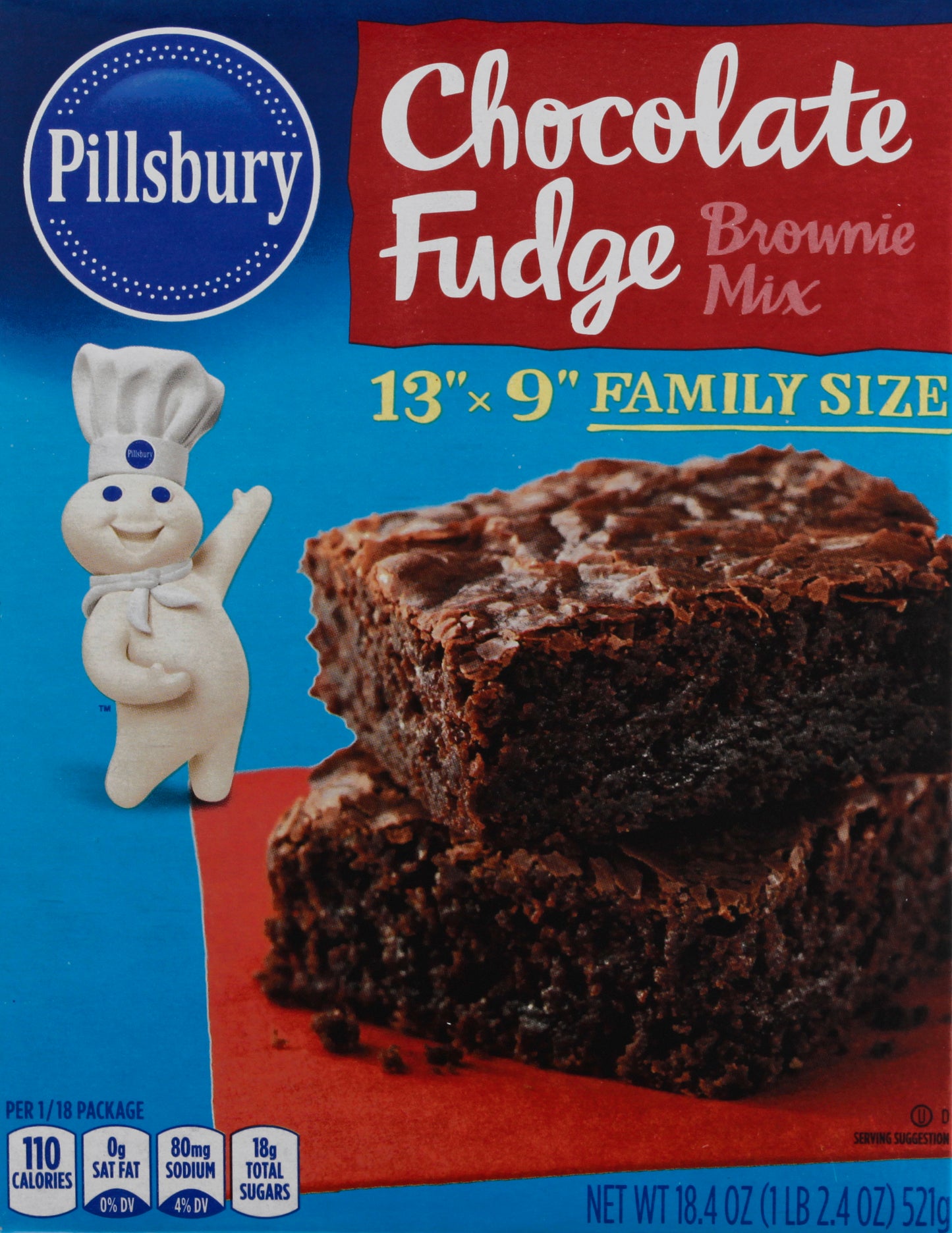 Pillsbury Family Size Chocolate Fudge Brownie Mix 18.4 oz