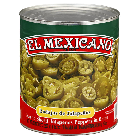 El Mexicano Nacho Sliced Jalapenos Peppers 98 oz