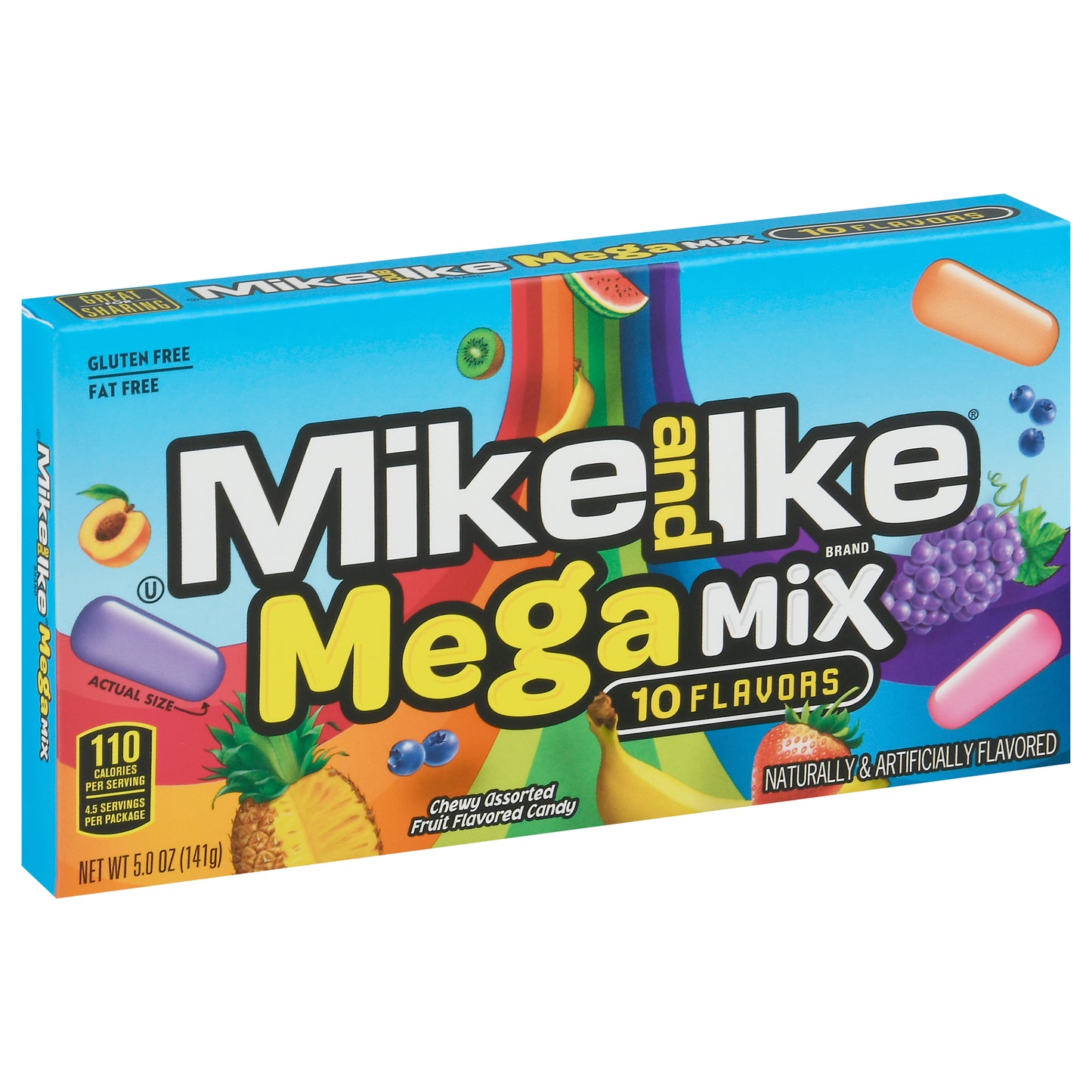 Mike and Ike 10 Flavors Mega Mix Candy 5.0 oz