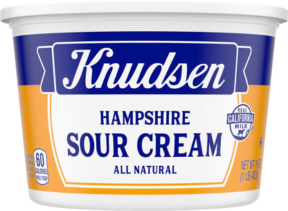 Knudsen Hampshire 100% Natural Sour Cream, 16 oz Tub