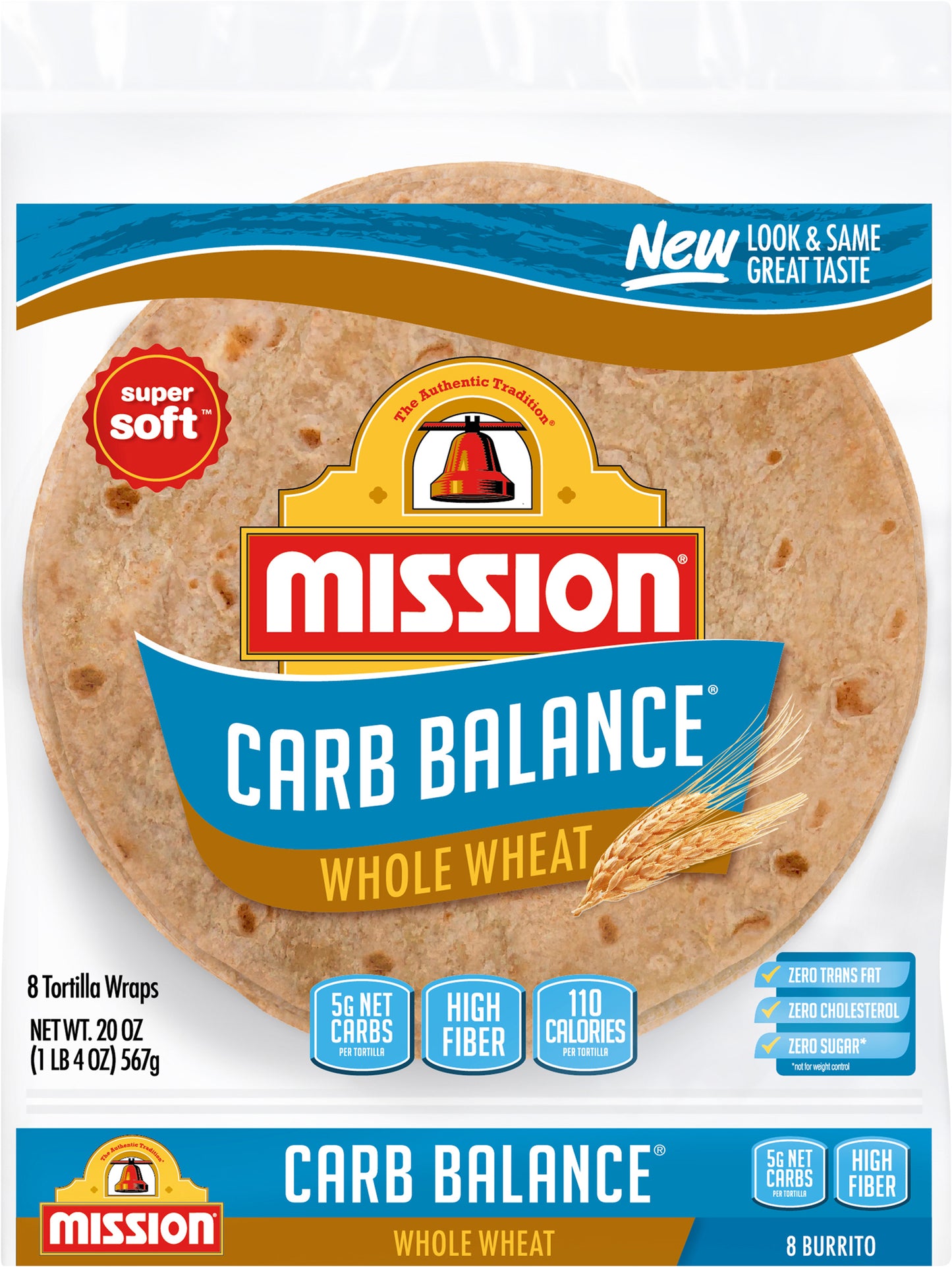 Mission Carb Balance Burrito Whole Wheat Tortillas, 8 Count