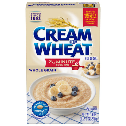 Cream Of Wheat Whole Grain Hot Cereal 18 oz