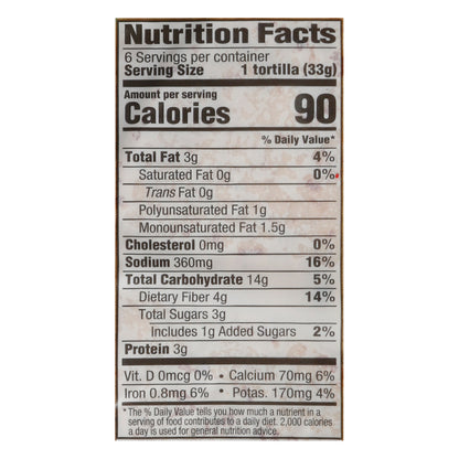 Mission Cauliflower Original Tortilla Wraps 6 ea Bag