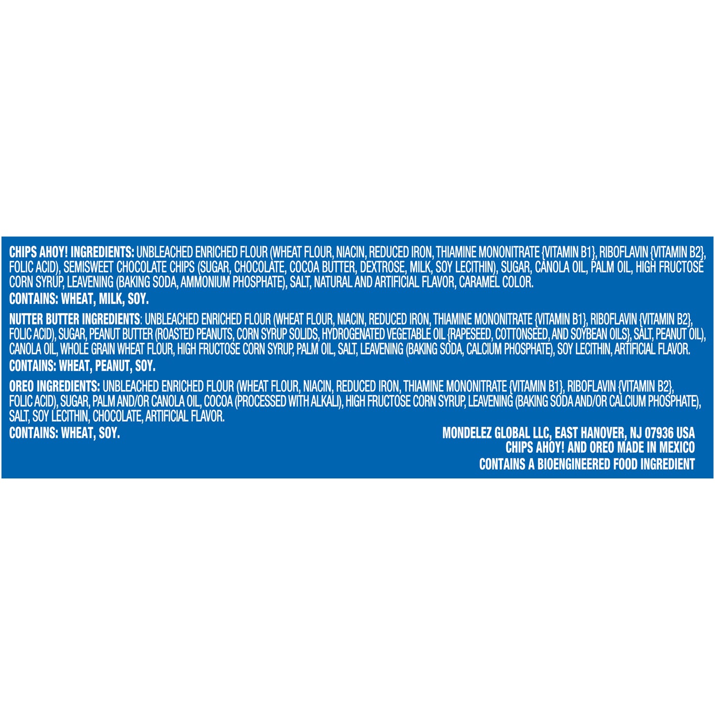 Nabisco Chips Ahoy!, Nutter Butter & Oreo Cookies Variety Pack 12 ct Box