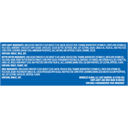 Nabisco Chips Ahoy!, Nutter Butter & Oreo Cookies Variety Pack 12 ct Box