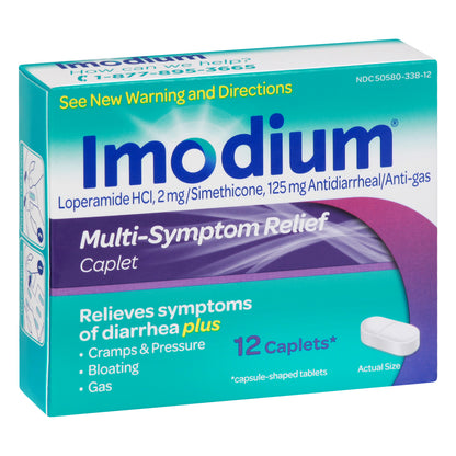 Imodium Caplets Multi-Symptom Relief 12 ea