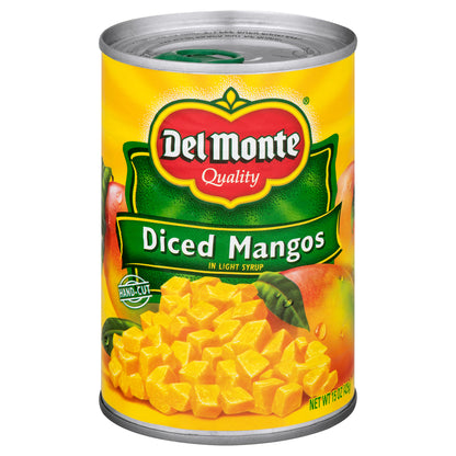 Del Monte In Light Syrup Diced Mangos 15 oz
