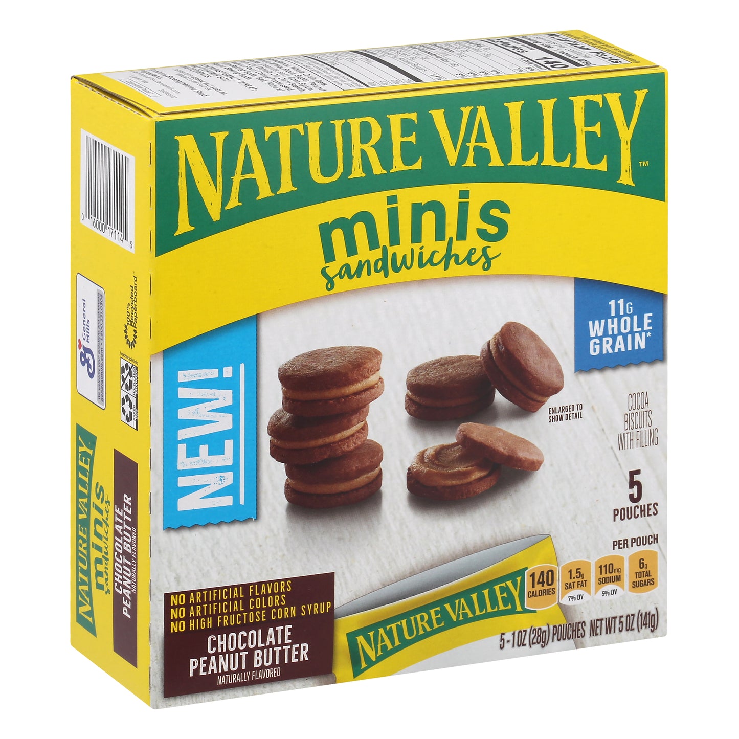 Nature Valley Minis Chocolate Peanut Butter Sandwiches 5 ea