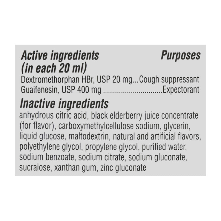 Robitussin Maximum Strength Elderberry Cough + Chest Congestion DM 4 fl oz Box