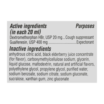 Robitussin Maximum Strength Elderberry Cough + Chest Congestion DM 4 fl oz Box