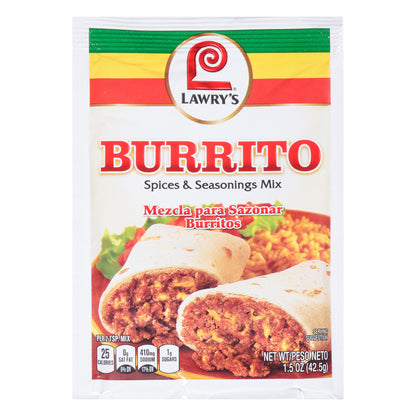 Lawry's® Burrito Spices & Seasonings Mix 1.5 oz Packet