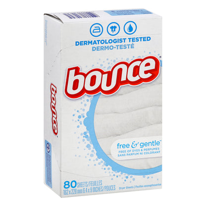 Bounce Free & Gentle Dryer Sheets 80 ea