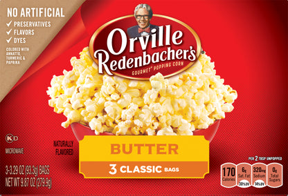 Orville Redenbacher's 3 Pack Classic Bags Gourmet Butter Popping Corn 3 ea
