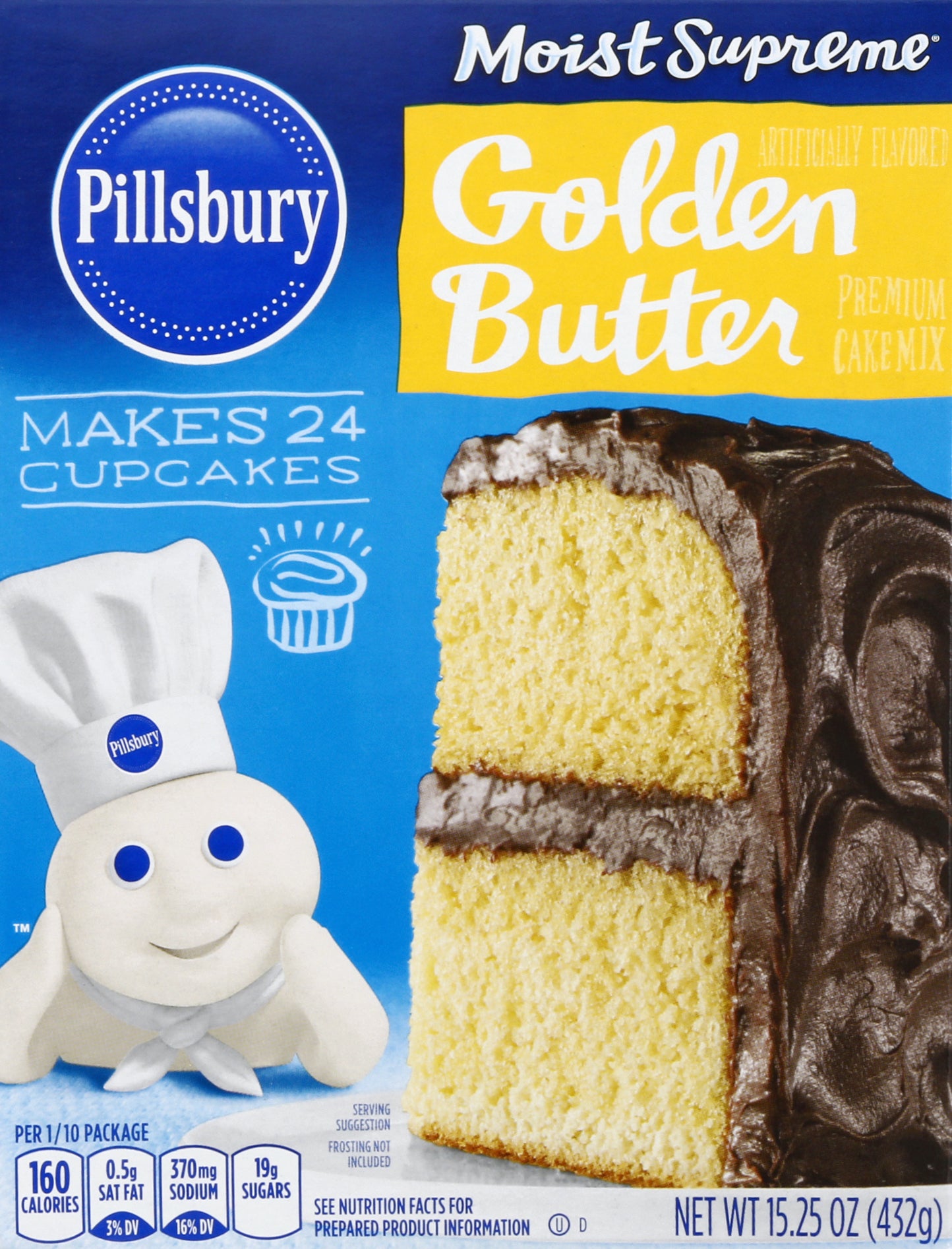 Pillsbury Moist Supreme Premium Golden Butter Cake Mix 15.25 oz