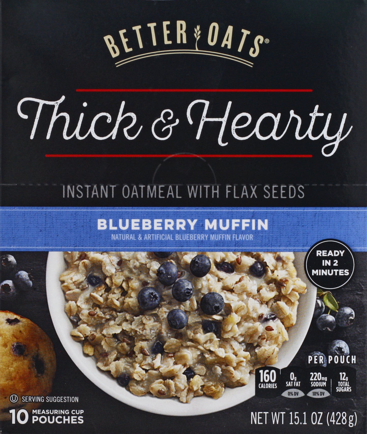 Better Oats Thick & Hearty Blueberry Muffin Oatmeal 10 oz