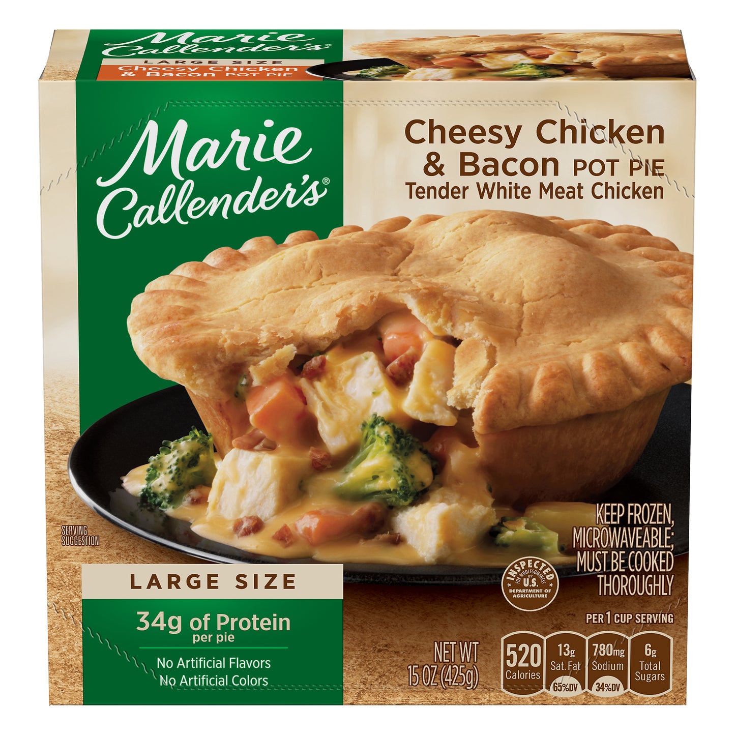 Marie Callender's Large Size Cheesy Chicken & Bacon Pot Pie 15 oz