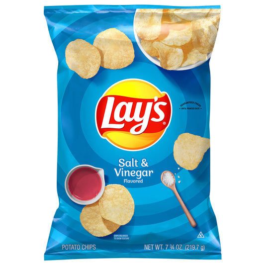 Lay's Potato Chips Salt & Vinegar 7 3/4 Oz
