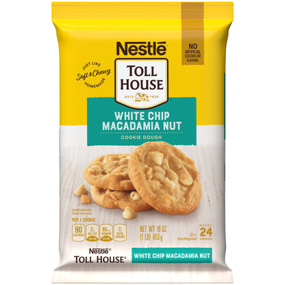 NESTLE TOLL HOUSE White Chip Macadamia Nut Cookie Dough 16 oz. Pack