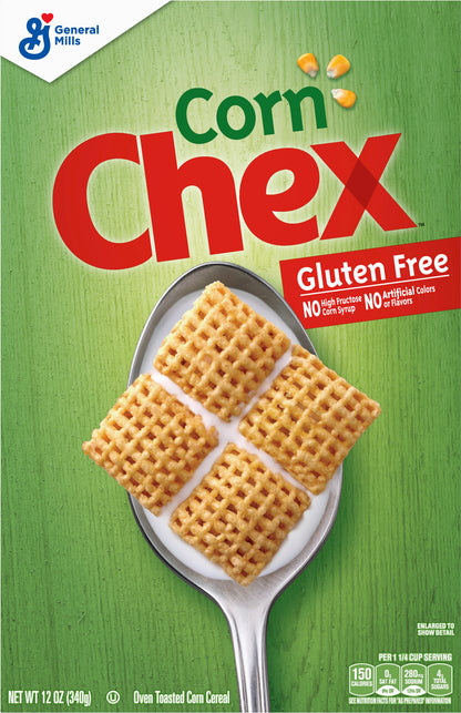 Corn Chex Breakfast Cereal, Gluten Free, 12 oz Box