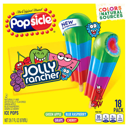 Popsicle Jolly Rancher Ice Pops 18 ea