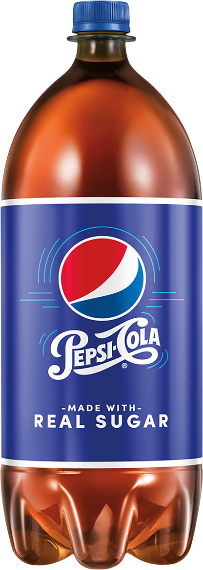 Pepsi Real Sugar Soda Cola 2 L Bottle