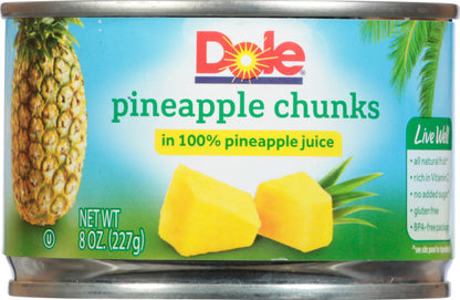 Dole Pineapple Chunks 8 oz