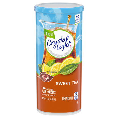 Crystal Light Sweet Tea Powdered Drink Mix, Low Caffeine, 1.56 oz Can