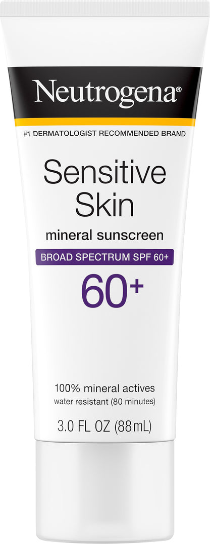 Neutrogena Broad Spectrum SPF 60+ Sensitive Skin Mineral Sunscreen 3 oz