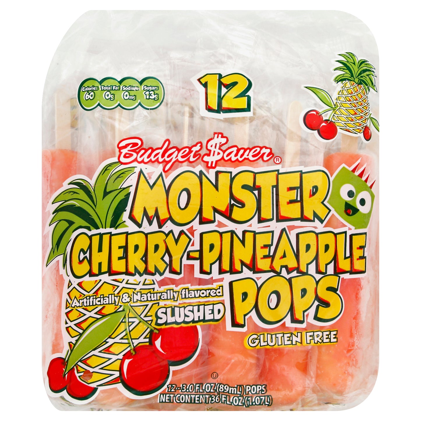 Budget Saver Monster Pops 12 ea