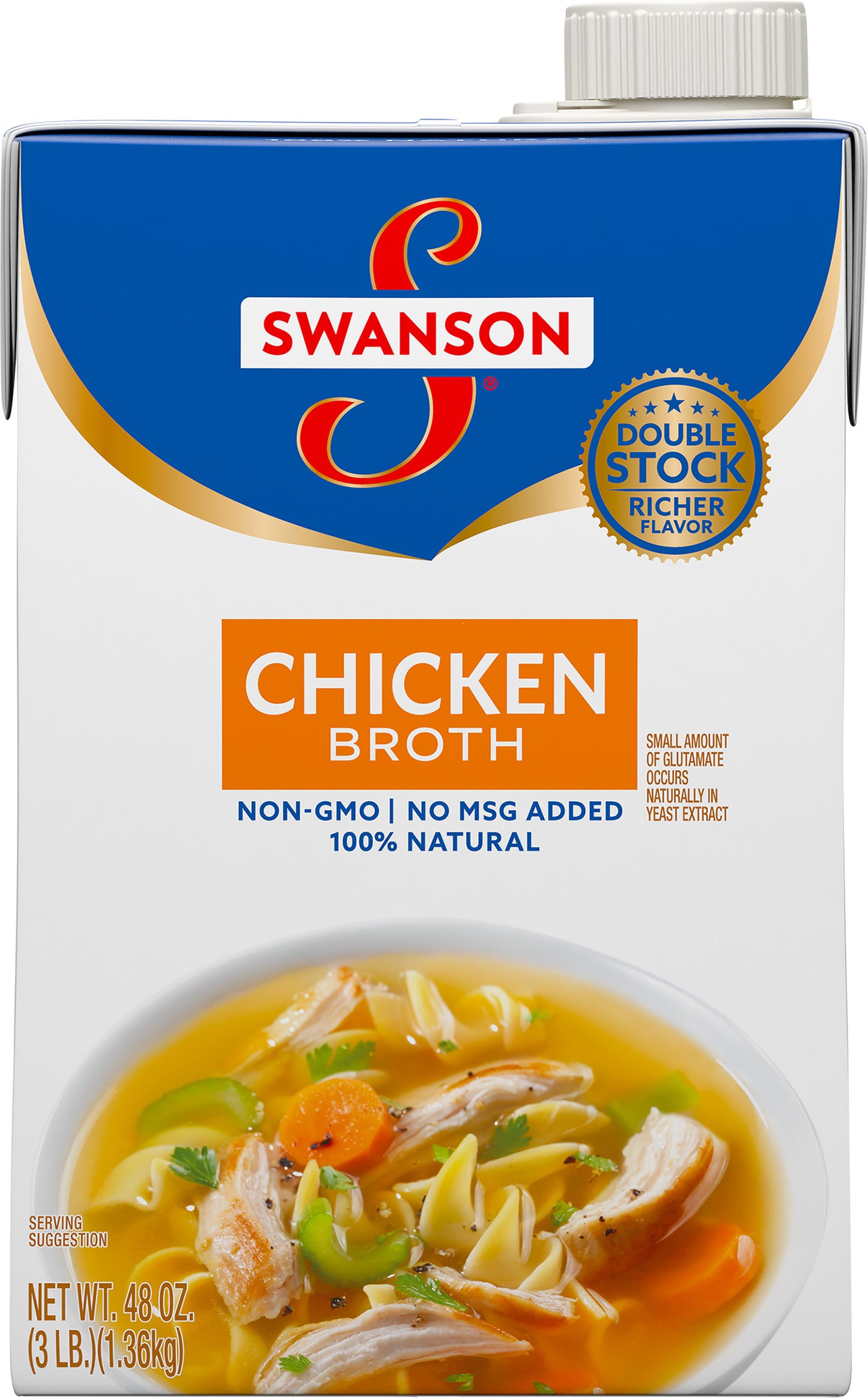 Swanson 100% Natural Chicken Broth 48 oz