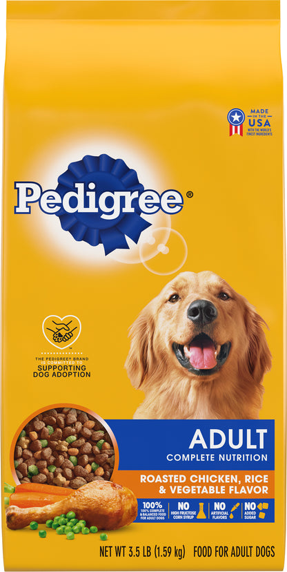 Pedigree Adult Roasted Chicken, Rice & Vegetable Flavor Food for Dogs 3.5 lb