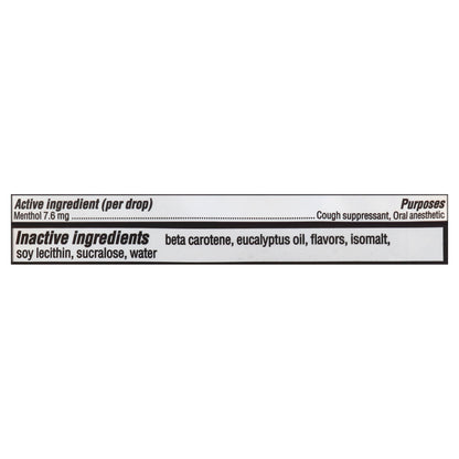 Halls Sugar Free Relief Drops Honey Lemon Flavor Cough Suppressant/Oral Anesthetic 25 ea