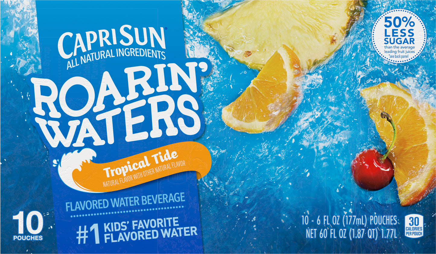 Capri Sun Tropical Fruit 10ct Carton (68794-00001 - C34343566) Wave 2 60 fl oz (1.87 qt) 1.77L Engli