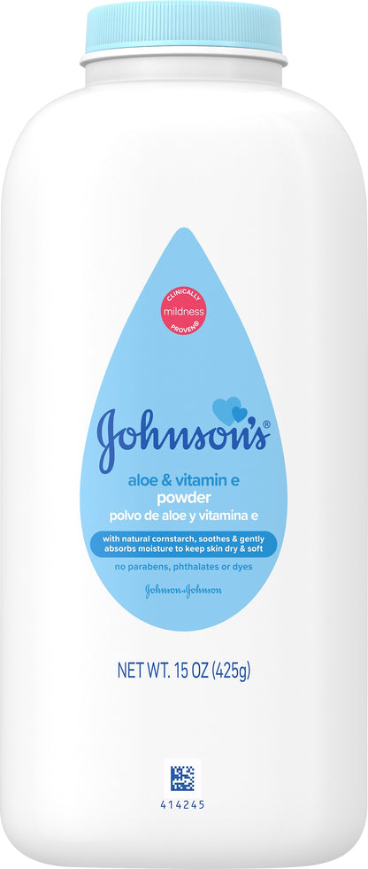 Johnson's Aloe & Vitamin E Powder 15 oz