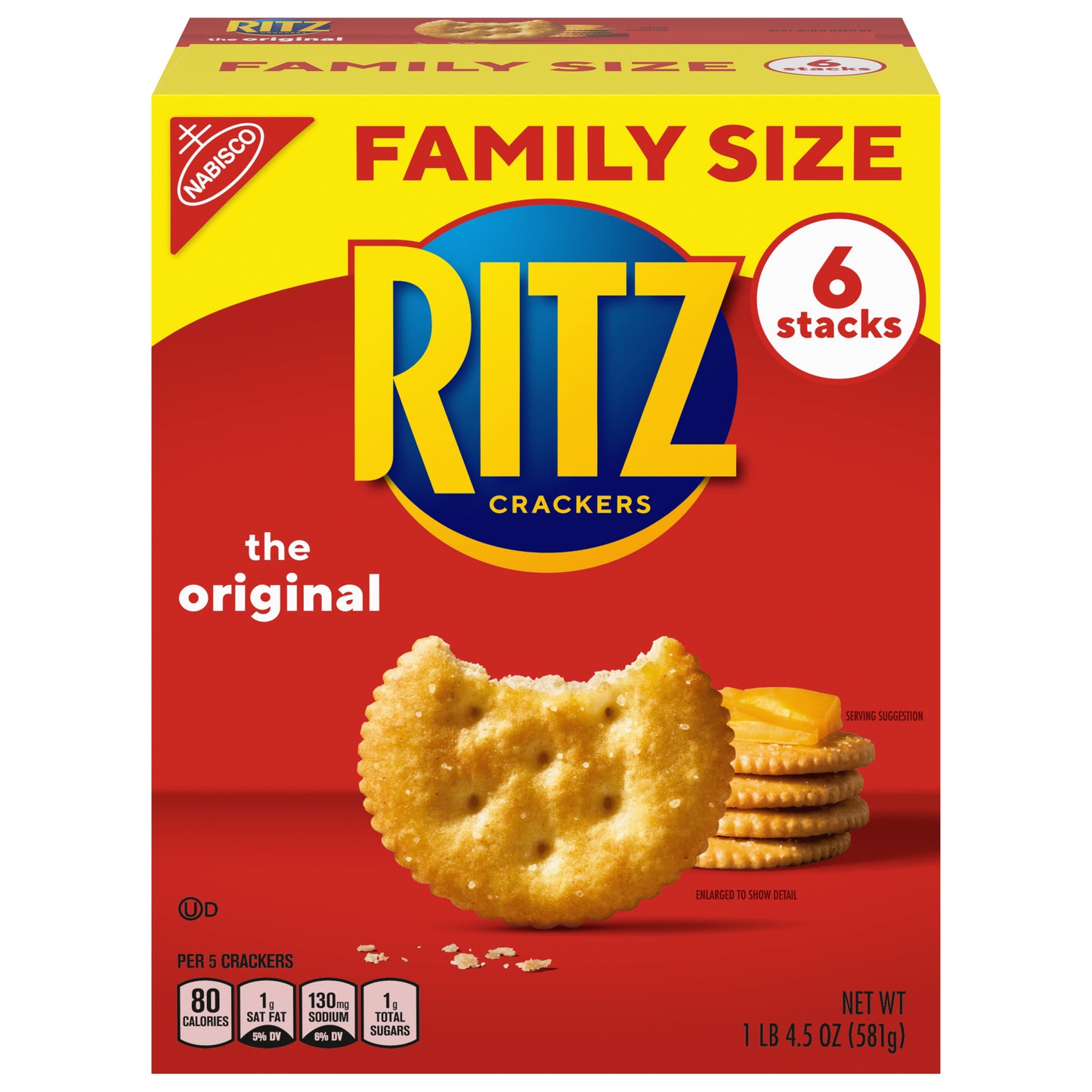 MONDELEZ GLOBAL LLC (SNACKS US) RITZ CRTN 20.5Z RITZ ORIG FAMILY SIZE BE Update 581261 20.5 OZ Engli