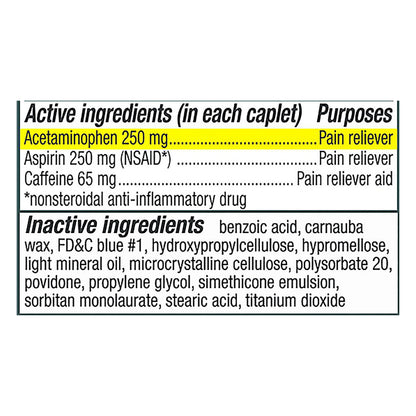 Excedrin Extra Strength Caplets for Headache Pain Relief, 24 count