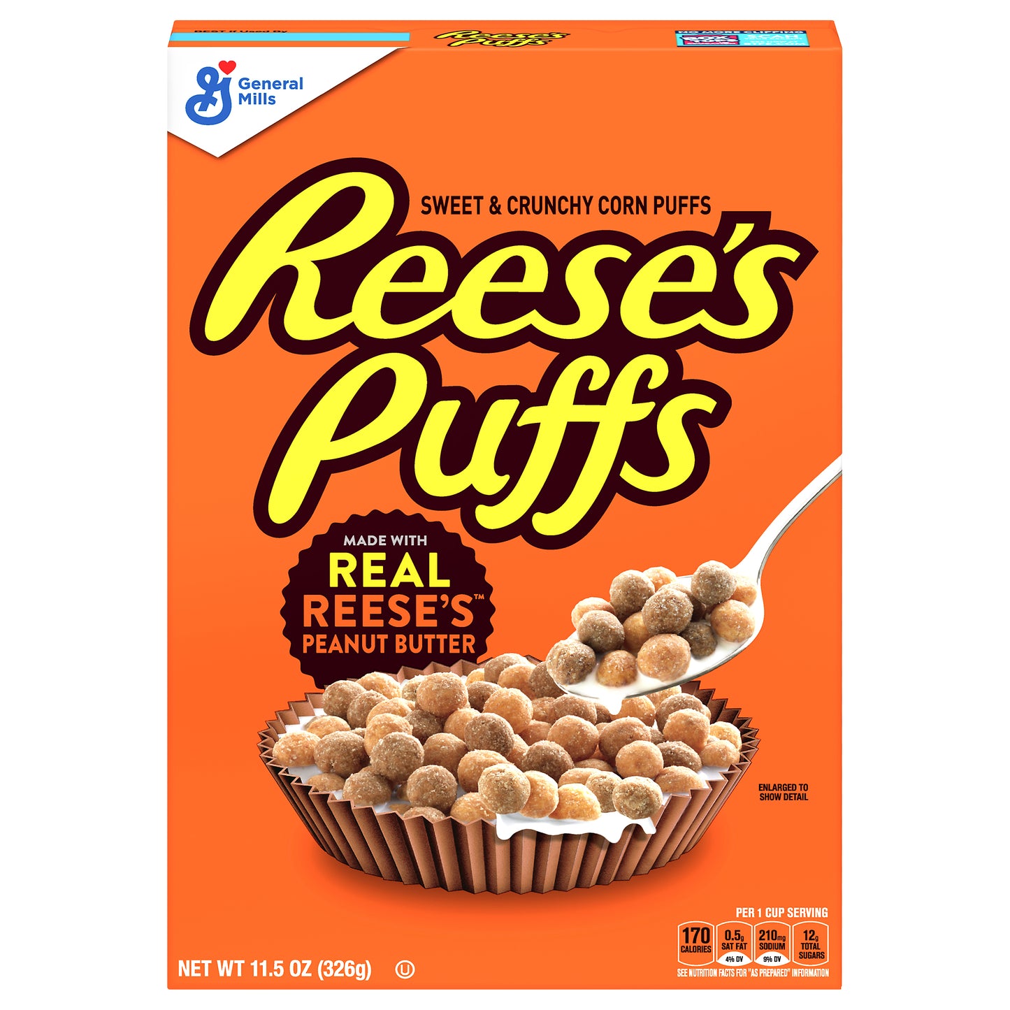 Reese's Puffs Sweet & Crunchy Peanut Butter Corn Puffs 11.5 oz