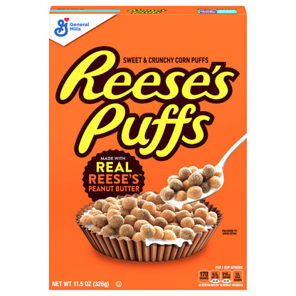 Reese's Puffs Sweet & Crunchy Peanut Butter Corn Puffs 11.5 oz