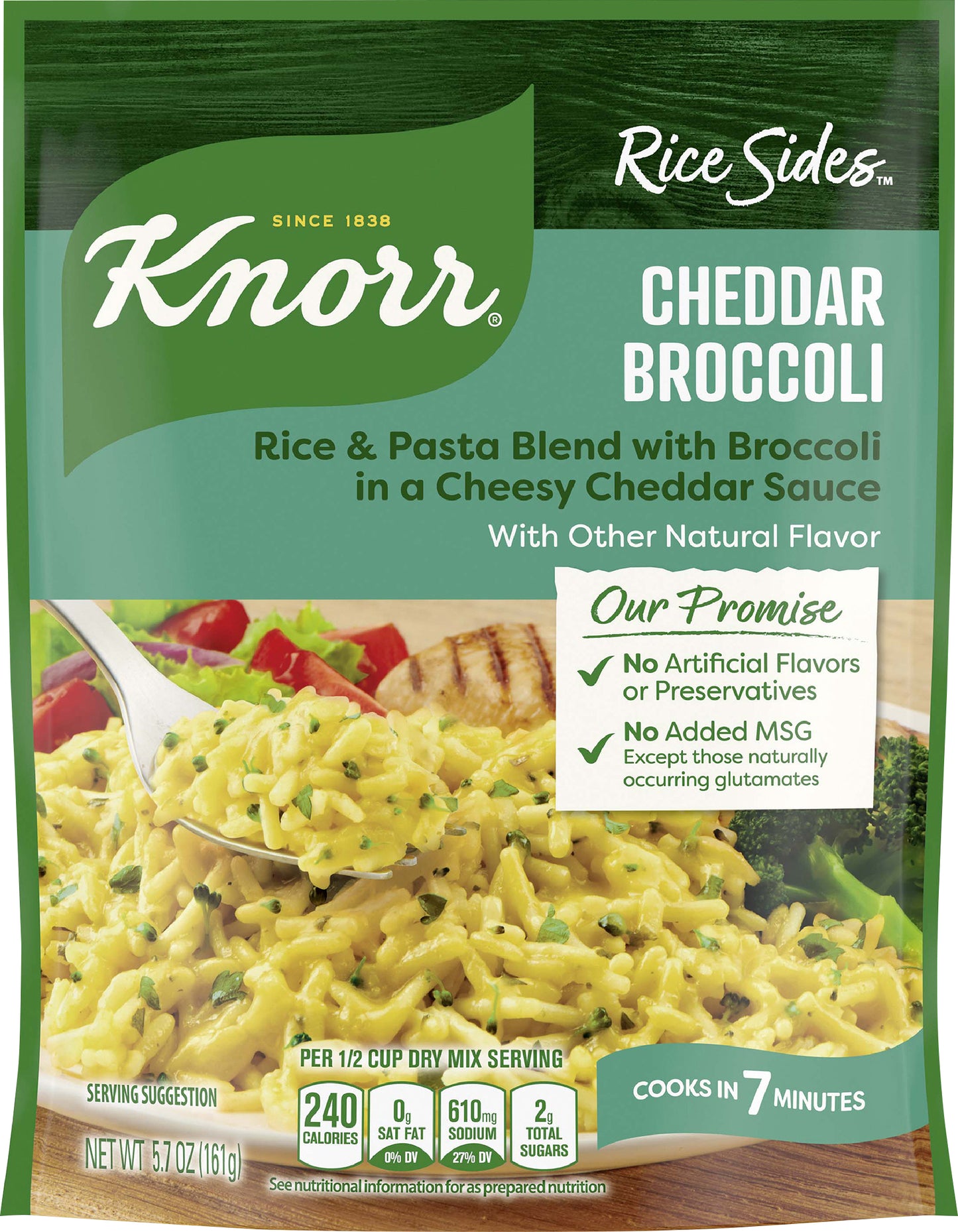 Knorr Rice Sides Cheddar Broccoli 5.7 oz Pouch