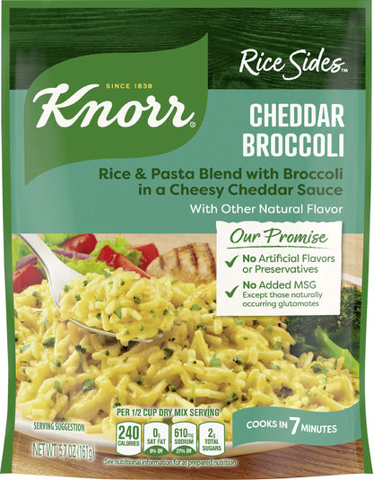 Knorr Rice Sides Cheddar Broccoli 5.7 oz Pouch