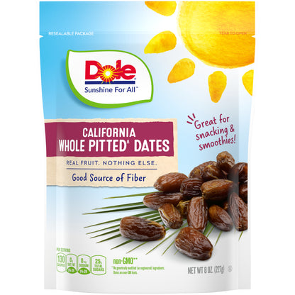 Dole® California Whole Pitted Dates 8 oz. Pouch
