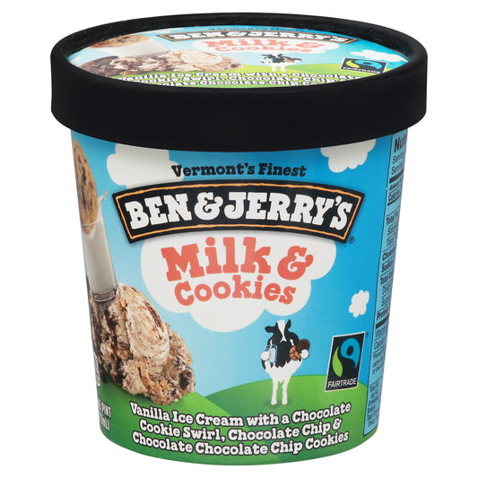 Ben & Jerry's Milk & Cookies Ice Cream 1 pt