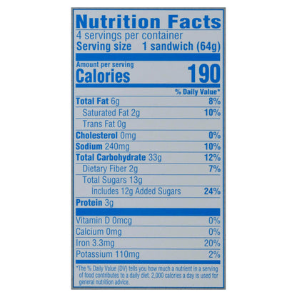 Klondike Sandwiches Cookies & Creme Frozen Dairy Dessert Sandwich 4 - 4 fl oz Wrappers
