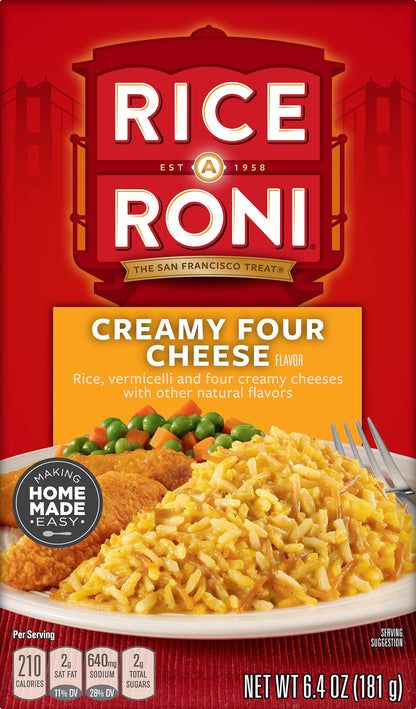 Rice A Roni Creamy Four Cheese Flavor Food Mix 6.4 oz