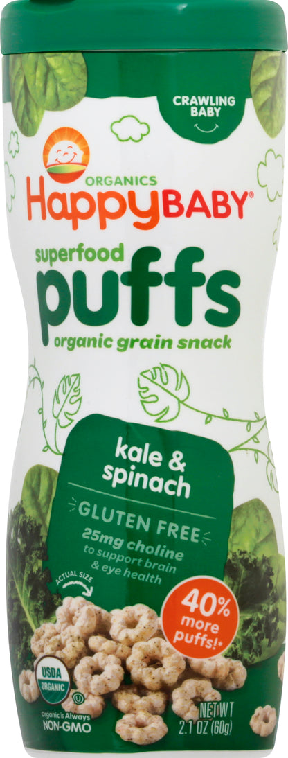 Happy Baby Organics Crawling Baby Kale & Spinach Puffs 2.1 oz